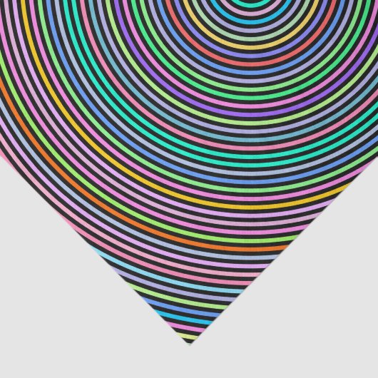 Meerkleurige cirkels/ringlooppatroon tissuepapier (Detail)