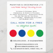 Meerkleurige cirkels, schilder en decorator flyer (Voorkant)