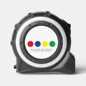 Meerkleurige cirkels, schilder en decorator rolmaat (Voorkant)