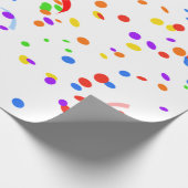Meerkleurige Confetti Cadeaupapier (Hoek)