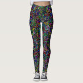 Meerkleurige Curly Q Swish Leggings (Voorkant)