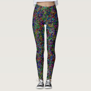 Meerkleurige Curly Q Swish Leggings