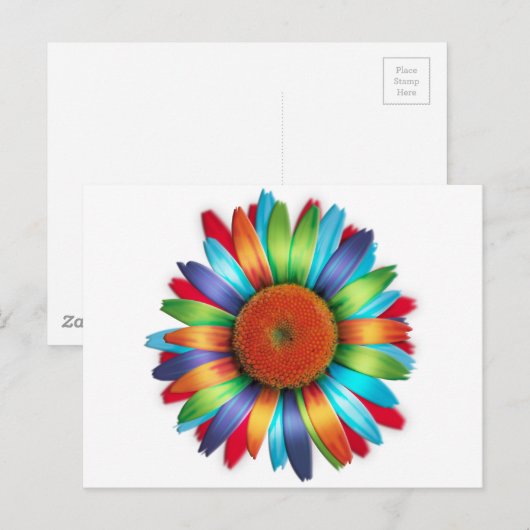 Meerkleurige Daisy Briefkaart (Voorkant / Achterkant)