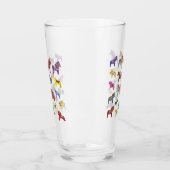 Meerkleurige Dala-paarden Glas (Links)
