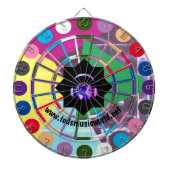 Meerkleurige Dartboard-set Dartbord (Voorkant)