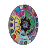 Meerkleurige Dartboard-set Dartbord (Voorkant Links)