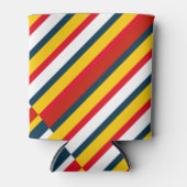 Meerkleurige diagonale strepen blikjeskoeler (Voorkant)