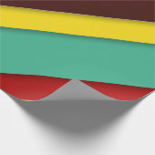 Meerkleurige diagonale strepen cadeaupapier (Hoek)