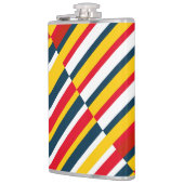 Meerkleurige diagonale strepen heupfles (Links)
