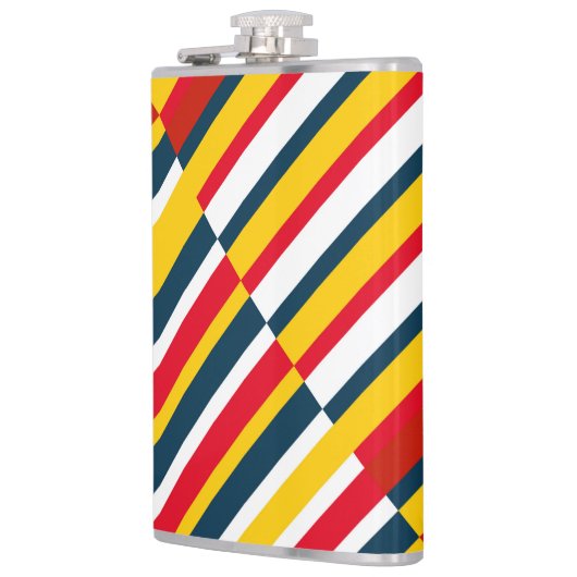 Meerkleurige diagonale strepen heupfles (Links)