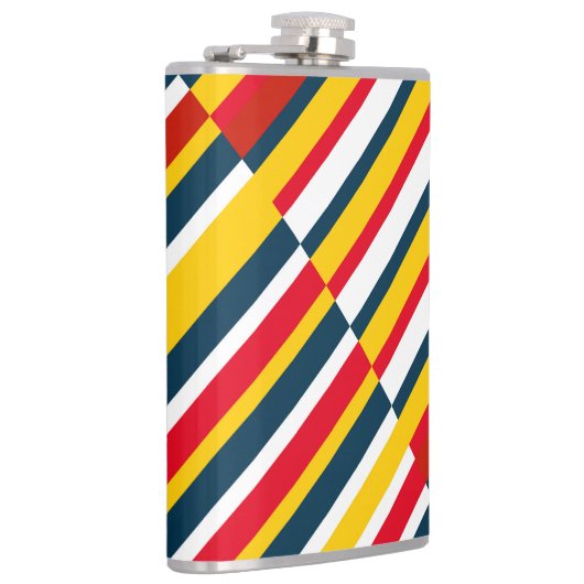 Meerkleurige diagonale strepen heupfles (Rechts)