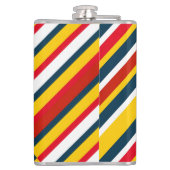 Meerkleurige diagonale strepen heupfles (Achterkant)