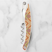 Meerkleurige diagonale strepen kurkentrekker (Voorkant)