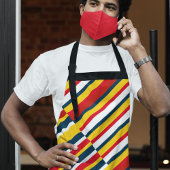 Meerkleurige diagonale strepen schort