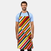 Meerkleurige diagonale strepen schort (Gedragen)