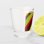 Meerkleurige diagonale strepen shot glas (Links)
