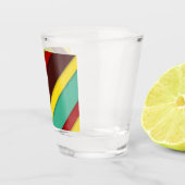Meerkleurige diagonale strepen shot glas (Rechts)