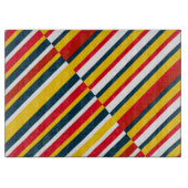 Meerkleurige diagonale strepen snijplank (Voorkant)