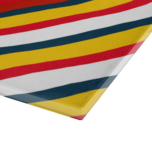 Meerkleurige diagonale strepen snijplank (Hoek)