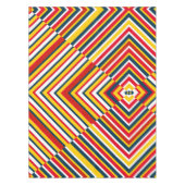Meerkleurige diagonale strepen tafelkleed (Voorkant)
