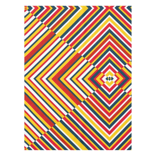 Meerkleurige diagonale strepen tafelkleed (Voorkant)