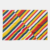 Meerkleurige diagonale strepen theedoek (Horizontaal)