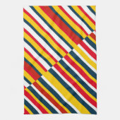 Meerkleurige diagonale strepen theedoek (Verticaal)