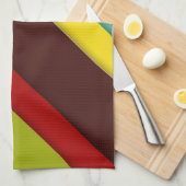 Meerkleurige diagonale strepen theedoek (Quarter Fold)