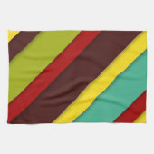 Meerkleurige diagonale strepen theedoek (Horizontaal)