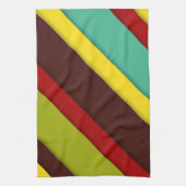 Meerkleurige diagonale strepen theedoek (Verticaal)