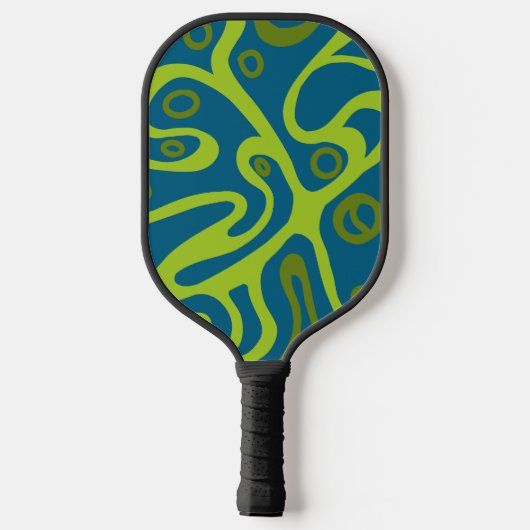 meerkleurige doedels pickleball paddle (Achterkant)