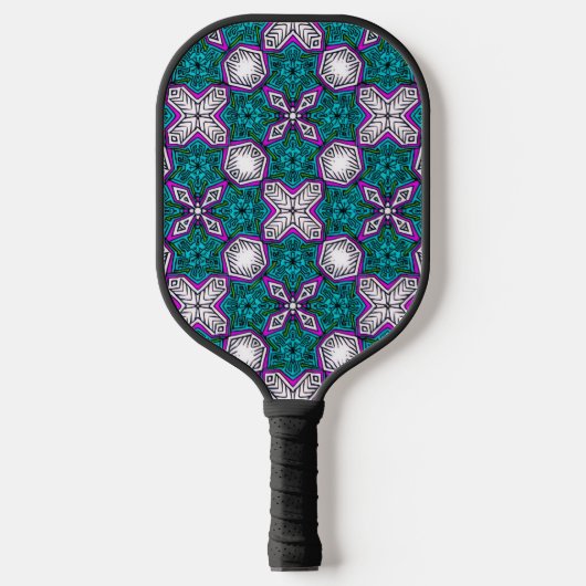 meerkleurige doedels pickleball paddle (Voorkant)