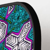 meerkleurige doedels pickleball paddle (Links Detail)