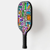 meerkleurige doedels pickleball paddle (Links)