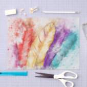 Meerkleurige doezelaar en verfsplatter tissuepapier (Craft)