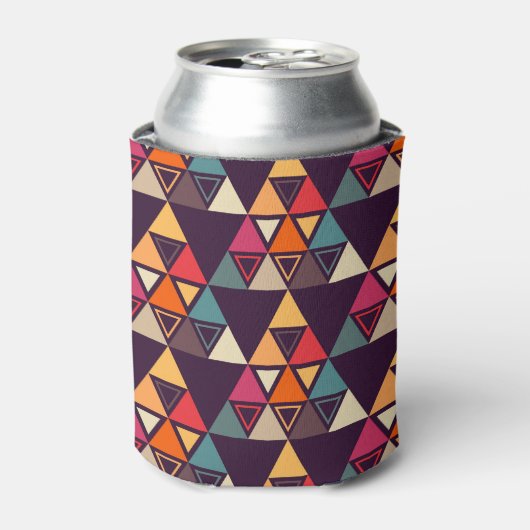 Meerkleurige driehoek vormen snijplank blikjeskoeler (Blikje Voorkant)
