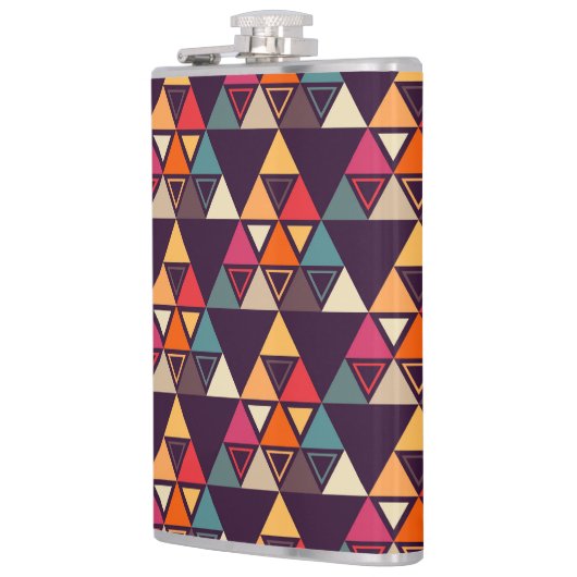 Meerkleurige driehoek vormen snijplank heupfles (Links)