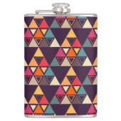 Meerkleurige driehoek vormen snijplank heupfles (Voorkant)