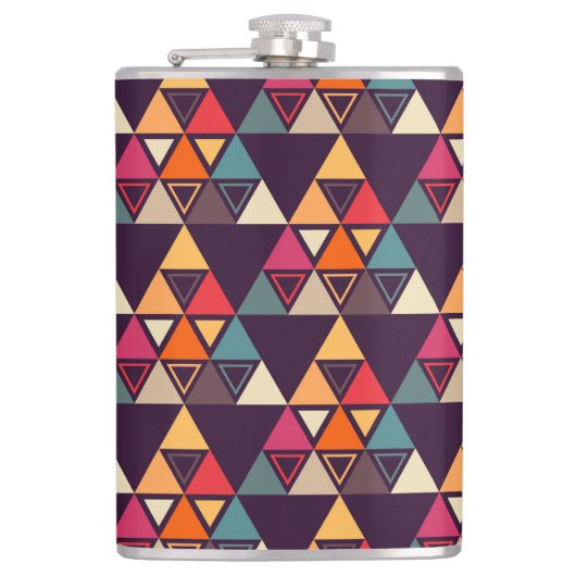 Meerkleurige driehoek vormen snijplank heupfles (Voorkant)