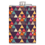 Meerkleurige driehoek vormen snijplank heupfles (Achterkant)