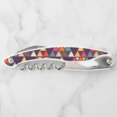 Meerkleurige driehoek vormen snijplank kurkentrekker (Achterkant)