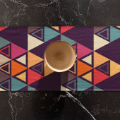 Meerkleurige driehoek vormen snijplank lange tafelloper