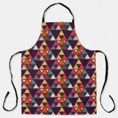 Meerkleurige driehoek vormen snijplank schort (Voorkant)