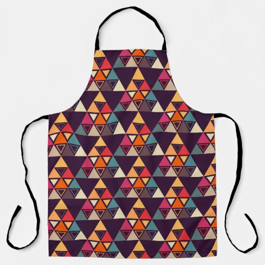 Meerkleurige driehoek vormen snijplank schort (Voorkant)
