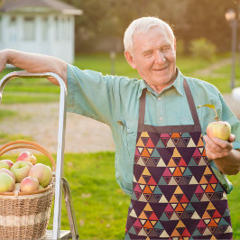 Meerkleurige driehoek vormen snijplank schort