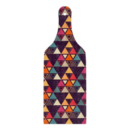 Meerkleurige driehoeksvormen snijplank (Voorkant)