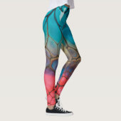 Meerkleurige en slangenhuidstructuur leggings (Rechts)