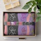 Meerkleurige fietsen tissuepapier (Geschenk)