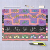 Meerkleurige fietsen tissuepapier (Craft)