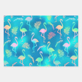 Meerkleurige Flamingos Inpakpapier Vel (Voorkant 2)